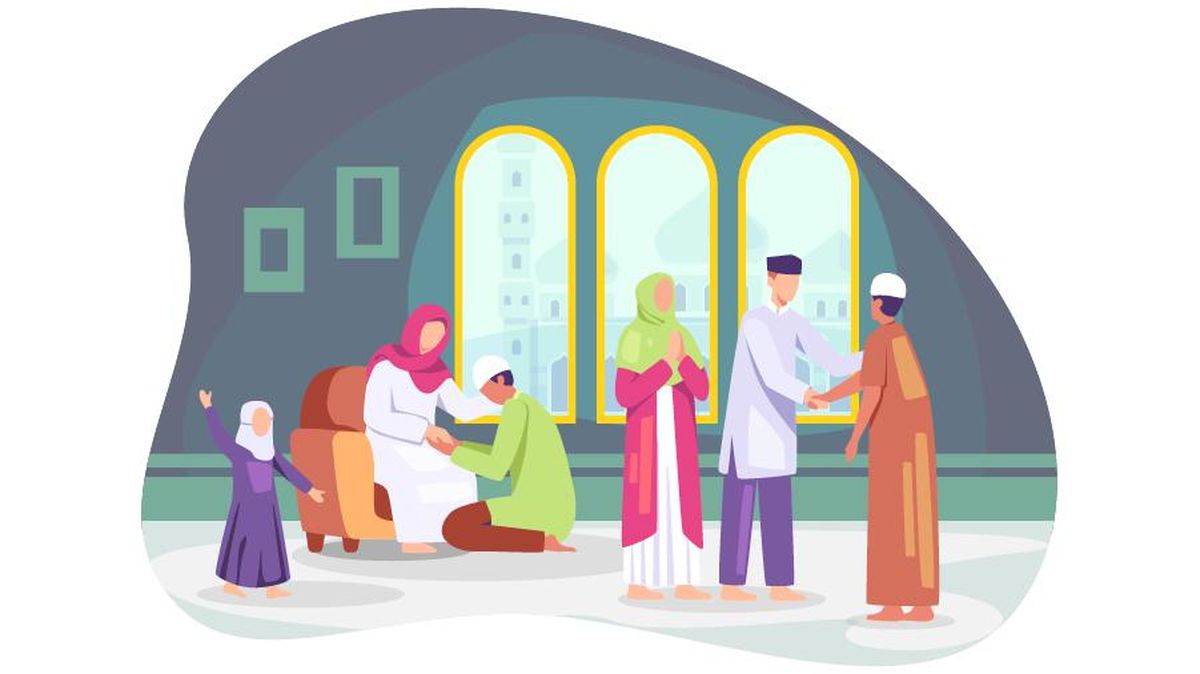Gambar ilustrasi halal bihalal